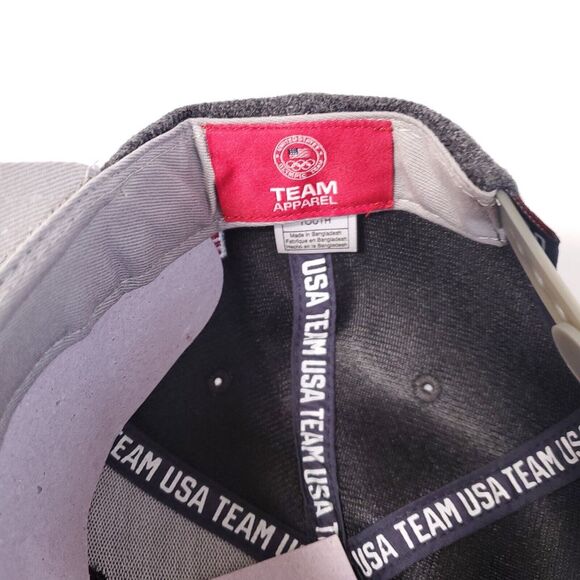 TEAM USA Youth Holiday Heather Grey Wool Ball Cap Flag/Olympic TEAM Apparel NEW! - Picture 7 of 12